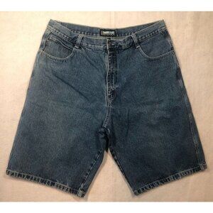 Vintage Southpole Jean Shorts Jorts Medium Wash Denim Baggy Loose Fit Men's 40